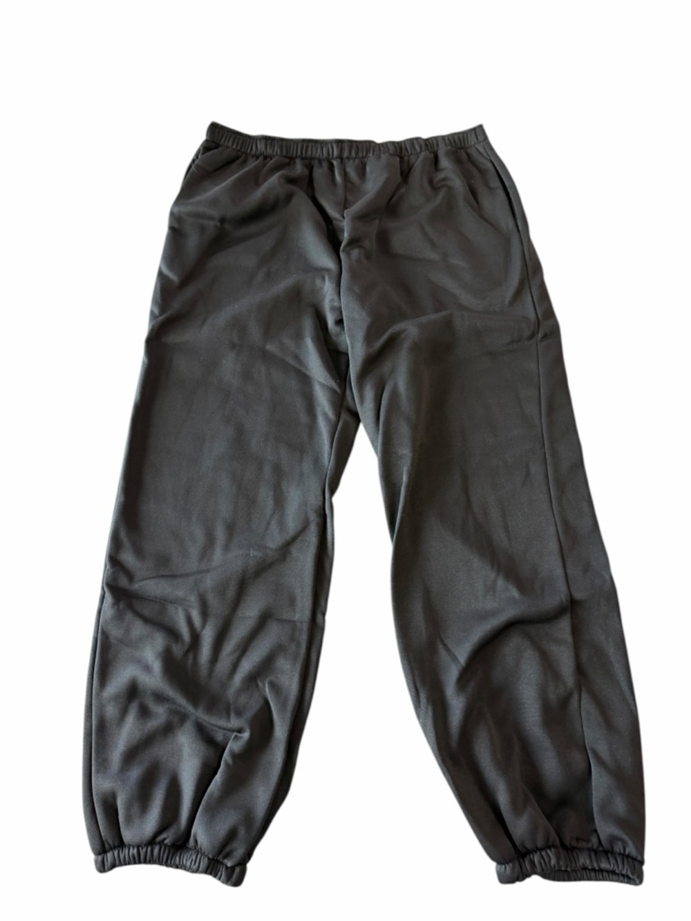 Men's Black Pull On Elastic Waist Sweat Pants Size 2XL #260817